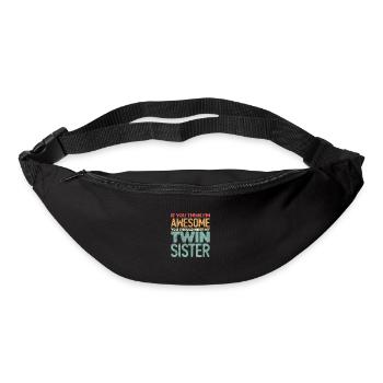 Soeur Frère Frères et sœurs Cadeau de famille - Sac banane - noir - Devant