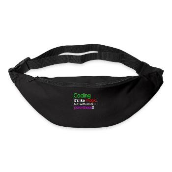 Funny programming shirt - Bum bag - black - Front