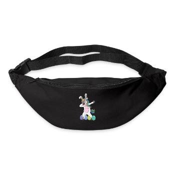 Dabbing Unicorn Easter Rabbit Dab Dance Easter Egg - Bum bag - black - Front