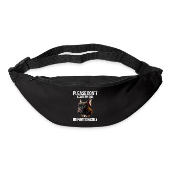 Please don't scare my dog French Bulldog - Bum bag - black - Front