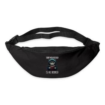 Sorry my weekend is all booked Bücherwurm Katze - Sac banane - noir - Devant