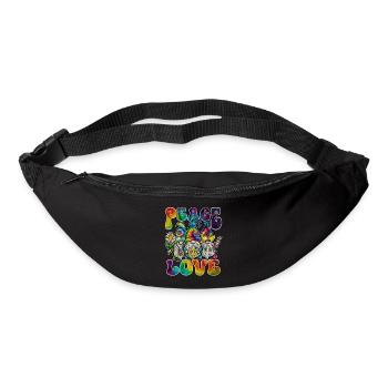 Hippie Gnomes Peace Tie Dye - Gürteltasche - Schwarz - Vorne