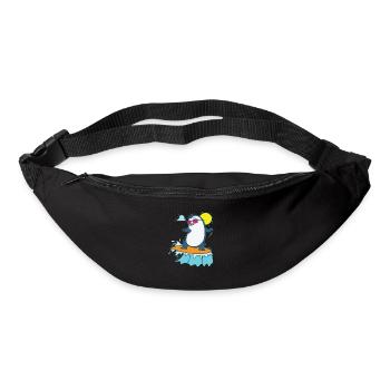 Pinguin surft am Strand Antarktis Vogel - Gürteltasche - Schwarz - Vorne