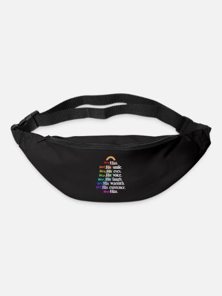 Lesbian Pride LGBT Lesbian Couple Rainbow Flag - Bum bag - black