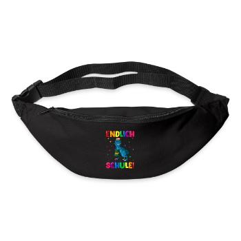 Endlich Schule Einschulung Grundschule 1. Klasse - Gürteltasche - Schwarz - Vorne
