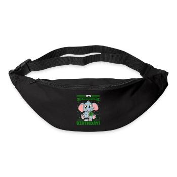Niedlicher Elefant Kleeblätter St. Patrick's Day - Gürteltasche - Schwarz - Vorne