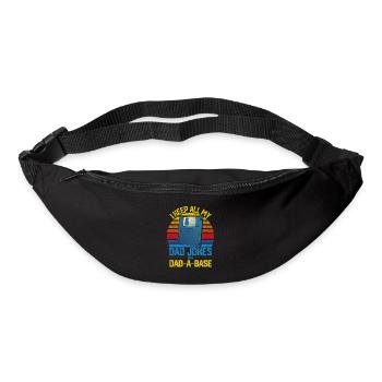 Je garde toutes les blagues de mon père dans un papa - Sac banane - noir - Devant