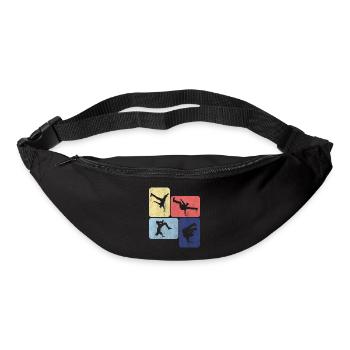 Retro Breakdance Breakdancer Tanzen - Gürteltasche - Schwarz - Vorne