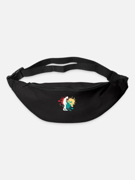Joggen Silhouette - Gürteltasche - Schwarz