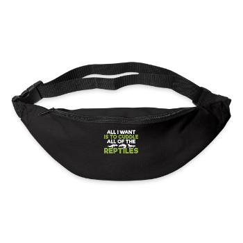 Eidechsenliebhaber Eidechse Geschenk Eidechse Besitzer - Gürteltasche - Schwarz - Vorne