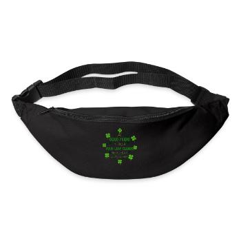 Un bon ami est comme un trèfle à 4 feuilles St Patrick - Sac banane - noir - Devant