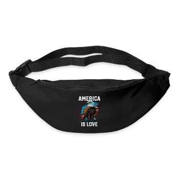 America Is Love American Bald Eagle 4th Of July - Gürteltasche - Schwarz - Vorne