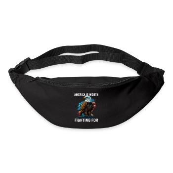 America is Worth Fighting For American Bald Eagle - Bum bag - black - Front