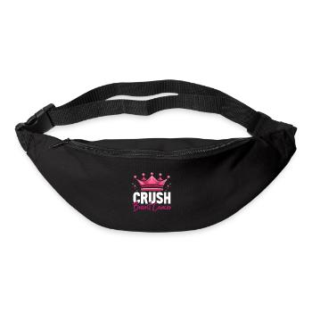 Cadeau Cancer du sein Cancer du sein Rose - Sac banane - noir - Devant