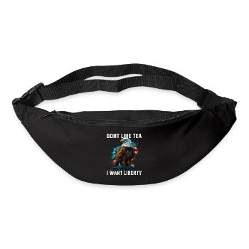 Je n’aime pas le thé Je veux la liberté Quatrième Juillet - Sac banane - noir - Devant