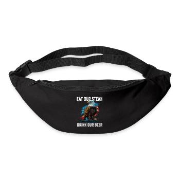 Eat Our Steak Drink Our Beer BBQ Lover American - Bum bag - black - Front