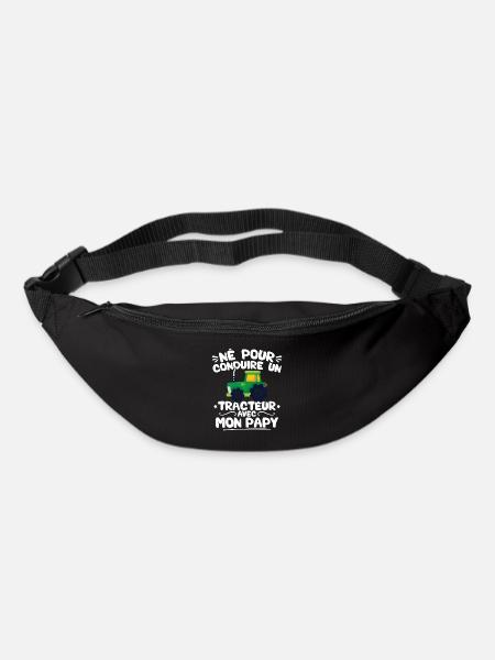 Né pour conduire un tracteur avec mon papy - Sac banane - noir