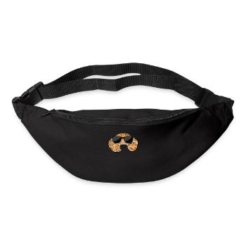 Croissant avec lunettes de soleil - Sac banane - noir - Devant