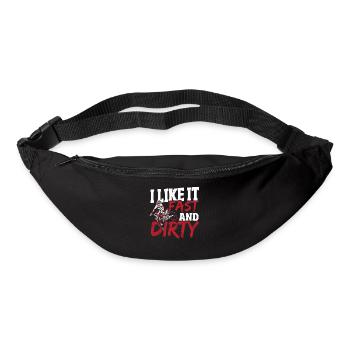 I Like It Fast And Dirty Motocross Dirt Bike - Bum bag - black - Front