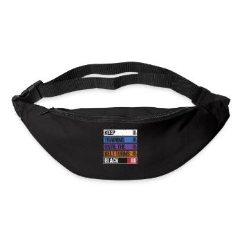 Continuez à vous entraîner jusqu’à ce que la ceinture devienne Black Jiu Jitsu - Sac banane - noir - Devant