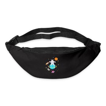 Astronaut Lovers Cat Propriétaires - Sac banane - noir - Devant