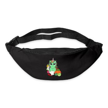 Organic Eco Unicorn Vitamins Vegetables Kitchen Vegetarian - Bum bag - black - Front