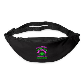 À CÔTÉ DE YU NE TRAVAILLEZ PAS POUR UN DOLLAR VOUS TRAVAILLEZ À CREA - Sac banane - noir - Devant