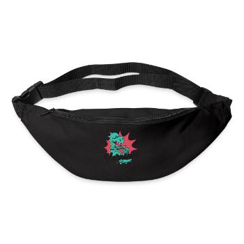 Knitting Knitter Pun Dinosaur - Gürteltasche - Schwarz - Vorne