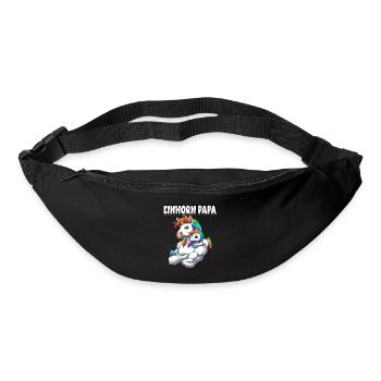 Starkes Einhorn Vater mit Einhorn Kind für - Gürteltasche - Schwarz - Vorne