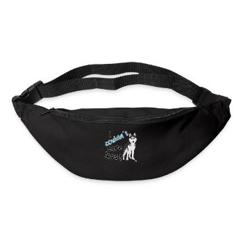 I couldnt care less. grimmiges lustiges Hunde - Gürteltasche - Schwarz - Vorne