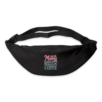 Lustiger Muttertag - Mama braucht Kaffee - Gürteltasche - Schwarz - Vorne