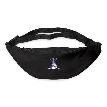 Riding Shark 4 juillet Patriotic Jawsome America - Sac banane - noir - Devant