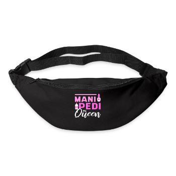 Mani Pedi Queen Nail Tech Technicien des ongles - Sac banane - noir - Devant