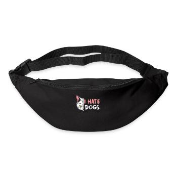 I Hate Dog Lovers Pet Cat Cats - Bum bag - black - Front
