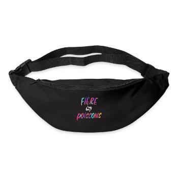 Fière poissons cadeau poissons signe zodiaque - Sac banane - noir - Devant