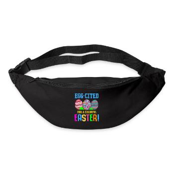 Easter Colorful Egg Dye Rabbit Egg Hunt - Bum bag - black - Front