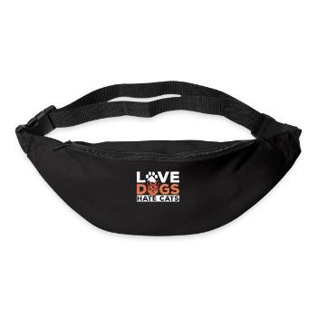 Liebe Hunde Hasse Katzen Hund Liebhaber Welpe - Gürteltasche - Schwarz - Vorne