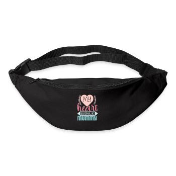 Mein Herz gehört Mama - Mutter - Gürteltasche - Schwarz - Vorne
