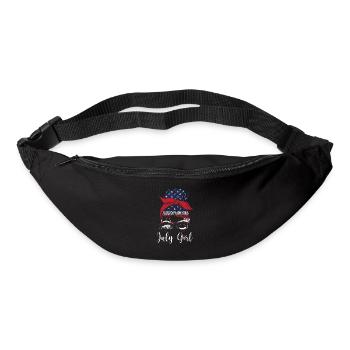 July Girl Wink Eye American Flag July 4 - Bum bag - black - Front