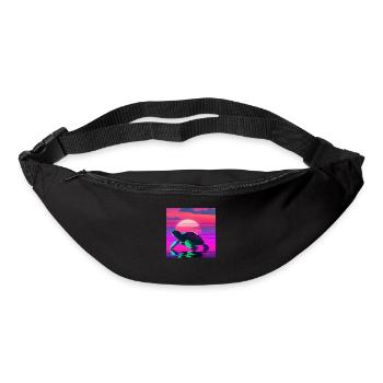 Tortue aquatique Beach Sunset - Sac banane - noir - Devant