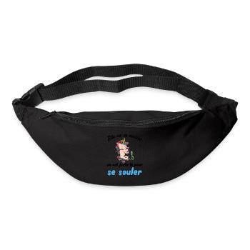 Humour evjf Future Marié Vie de Jeune Fille Fête - Sac banane - noir - Devant