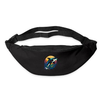 Orca Ozean Wal für einen Orca-Liebhaber und - Gürteltasche - Schwarz - Vorne