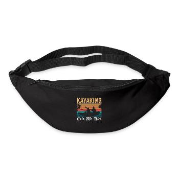 Kayaking Gets Me Wet Retro Paddle Boat Kayak Lover - Bum bag - black - Front