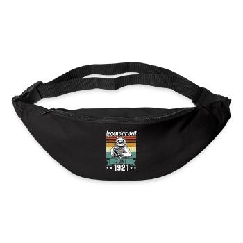 Faultier Legendär seit Juni 1921 Geburtstag - Gürteltasche - Schwarz - Vorne