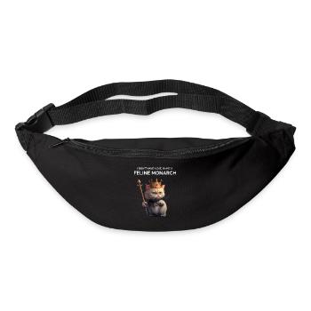 Lustige Katze sagt verrückte Katzendame - Gürteltasche - Schwarz - Vorne