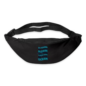 If Found On Land Please Throw Back In Ocean - Gürteltasche - Schwarz - Vorne