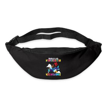 Kindergartenkind Hallo Kindergarten Ich Komme - Gürteltasche - Schwarz - Vorne