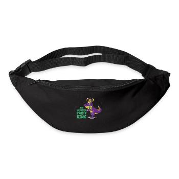 Carnaval Carnaval T-rex Dinosaure Party King - Sac banane - noir - Devant