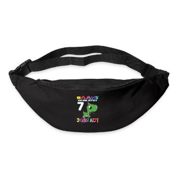 Bääm Ich Bin Jetzt 7 Jahre Alt Dino Geburtstag - Gürteltasche - Schwarz - Vorne