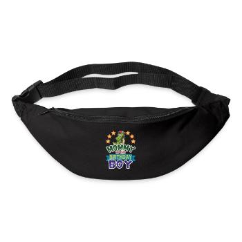 Maman du garçon d’anniversaire Dinosaure Dino T-Rex - Sac banane - noir - Devant
